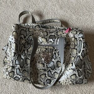 Kathy Van Zeeland Snake Print Shoulder Bag very vintage